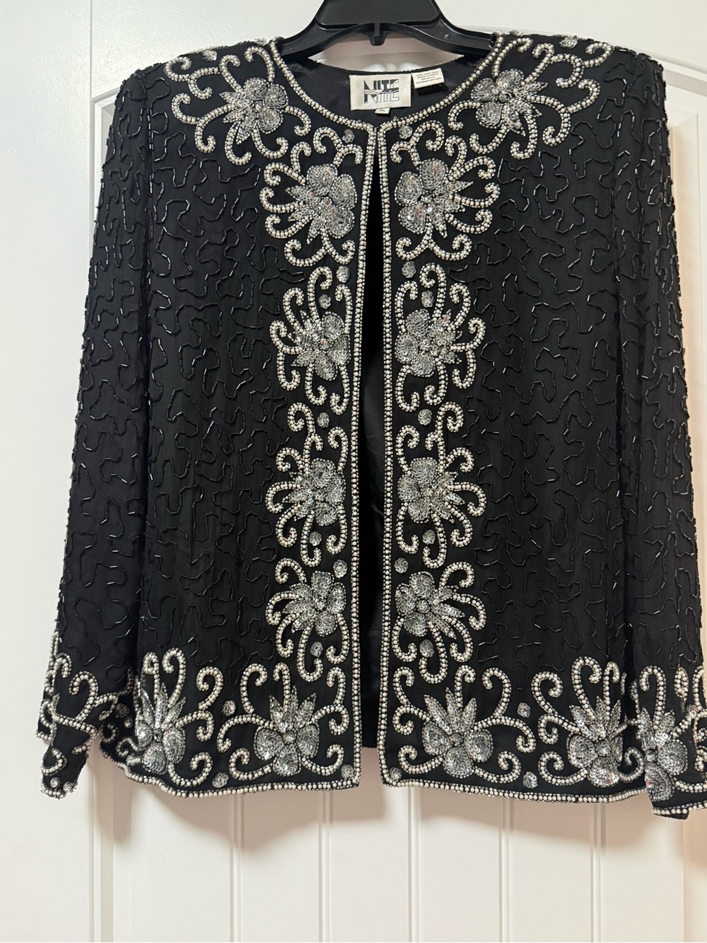 Vintage Niteline Silk Beaded/ Sequined Evening Jacket